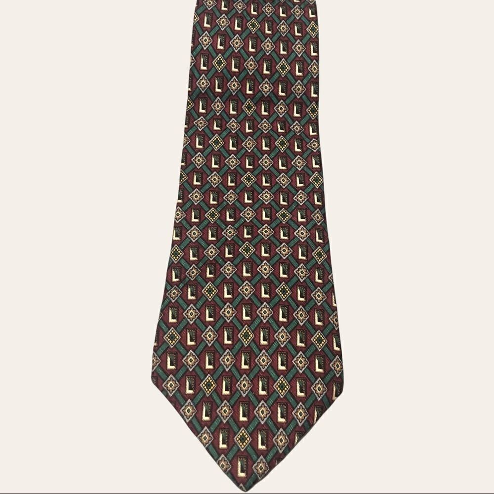 NAUTICA TIE, Brown/Maroon, Pattern